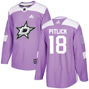 Adidas Stars #18 Tyler Pitlick Purple Authentic Fights Cancer Stitched NHL Jersey Adidas Stars #18 Tyler Pitlick Purple Authentic Fights Cancer Stitched NHL Jersey