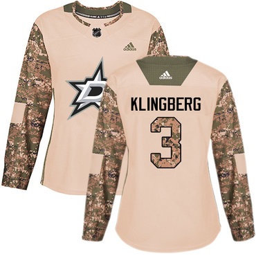 Adidas Stars #3 John Klingberg Camo Authentic 2017 Veterans Day Women's Stitched NHL Jersey Adidas Stars #3 John Klingberg Camo Authentic 2017 Veterans Day Women's Stitched NHL Jersey