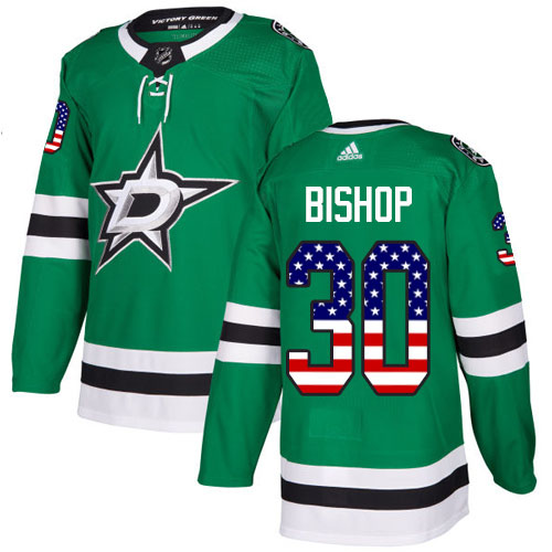 Adidas Stars #30 Ben Bishop Green Home Authentic USA Flag Youth Stitched NHL Jersey Adidas Stars #30 Ben Bishop Green Home Authentic USA Flag Youth Stitched NHL Jersey