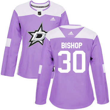 Adidas Stars #30 Ben Bishop Purple Authentic Fights Cancer Women's Stitched NHL Jersey Adidas Stars #30 Ben Bishop Purple Authentic Fights Cancer Women's Stitched NHL Jersey