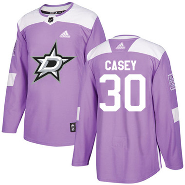 Adidas Stars #30 Jon Casey Purple Authentic Fights Cancer Stitched NHL Jersey