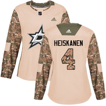 Adidas Stars #4 Miro Heiskanen Camo Authentic 2017 Veterans Day Women's Stitched NHL Jersey Adidas Stars #4 Miro Heiskanen Camo Authentic 2017 Veterans Day Women's Stitched NHL Jersey