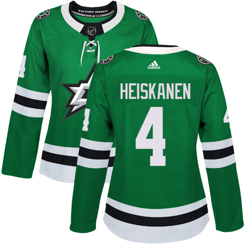 Adidas Stars #4 Miro Heiskanen Green Home Authentic Women's Stitched NHL Jersey Adidas Stars #4 Miro Heiskanen Green Home Authentic Women's Stitched NHL Jersey