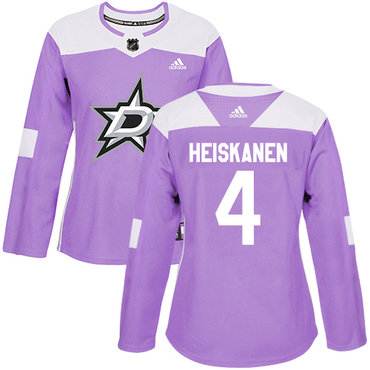 Adidas Stars #4 Miro Heiskanen Purple Authentic Fights Cancer Women's Stitched NHL Jersey Adidas Stars #4 Miro Heiskanen Purple Authentic Fights Cancer Women's Stitched NHL Jersey