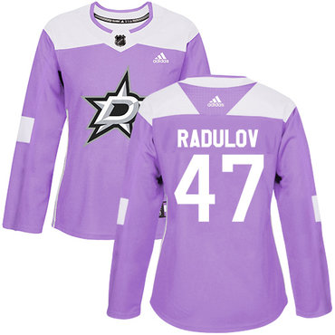 Adidas Stars #47 Alexander Radulov Purple Authentic Fights Cancer Women's Stitched NHL Jersey Adidas Stars #47 Alexander Radulov Purple Authentic Fights Cancer Women's Stitched NHL Jersey