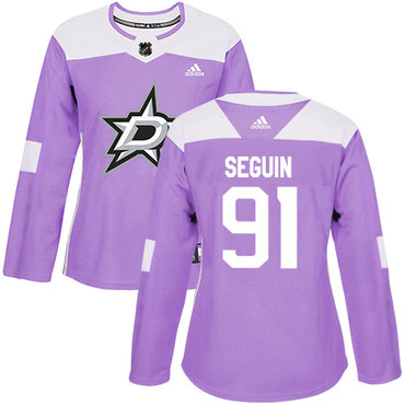 Adidas Stars #91 Tyler Seguin Purple Authentic Fights Cancer Women's Stitched NHL Jersey Adidas Stars #91 Tyler Seguin Purple Authentic Fights Cancer Women's Stitched NHL Jersey