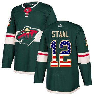 Adidas Wild #12 Eric Staal Green Home Authentic USA Flag Stitched Youth NHL Jersey Adidas Wild #12 Eric Staal Green Home Authentic USA Flag Stitched Youth NHL Jersey