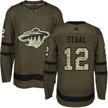 Adidas Wild #12 Eric Staal Green Salute to Service Stitched Youth NHL Jersey Adidas Wild #12 Eric Staal Green Salute to Service Stitched Youth NHL Jersey