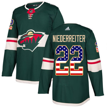 Adidas Wild #22 Nino Niederreiter Green Home Authentic USA Flag Stitched Youth NHL Jersey Adidas Wild #22 Nino Niederreiter Green Home Authentic USA Flag Stitched Youth NHL Jersey