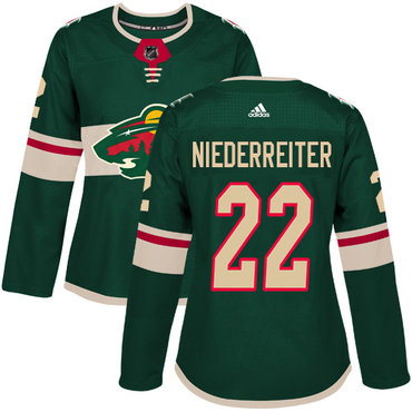 Adidas Wild #22 Nino Niederreiter Green Home Authentic Women's Stitched NHL Jersey Adidas Wild #22 Nino Niederreiter Green Home Authentic Women's Stitched NHL Jersey