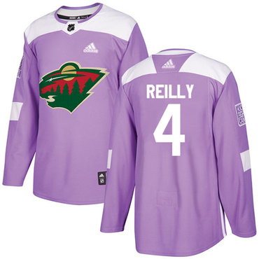 Adidas Wild #4 Mike Reilly Purple Authentic Fights Cancer Stitched Youth NHL Jersey Adidas Wild #4 Mike Reilly Purple Authentic Fights Cancer Stitched Youth NHL Jersey