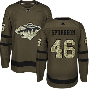 Adidas Wild #46 Jared Spurgeon Green Salute to Service Stitched Youth NHL Jersey Adidas Wild #46 Jared Spurgeon Green Salute to Service Stitched Youth NHL Jersey