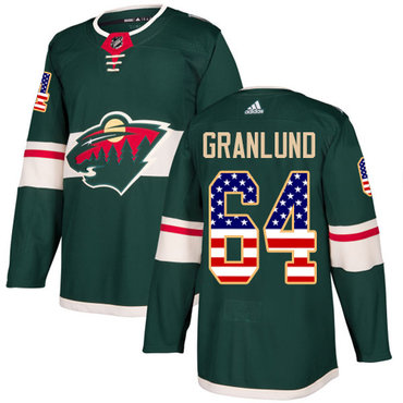 Adidas Wild #64 Mikael Granlund Green Home Authentic USA Flag Stitched Youth NHL Jersey Adidas Wild #64 Mikael Granlund Green Home Authentic USA Flag Stitched Youth NHL Jersey