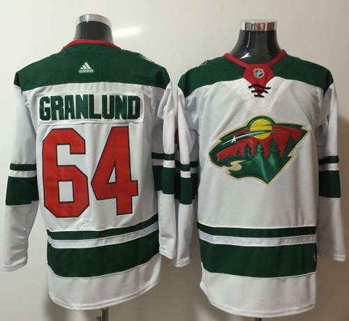 Adidas Wild #64 Mikael Granlund White Road Authentic Stitched NHL Jersey Adidas Wild #64 Mikael Granlund White Road Authentic Stitched NHL Jersey
