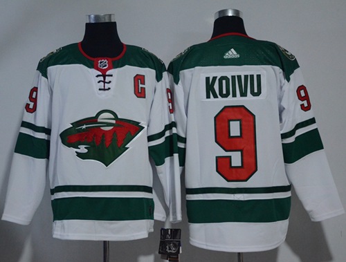 Adidas Wild #9 Mikko Koivu White Road Authentic Stitched NHL Jersey Adidas Wild #9 Mikko Koivu White Road Authentic Stitched NHL Jersey