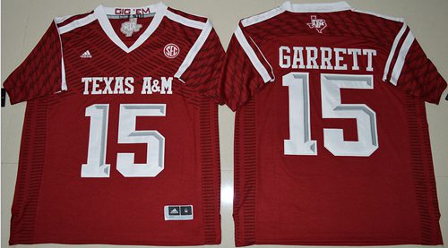 Aggies #15 Myles Garrett Red New SEC Patch Stitched NCAA Jersey Aggies #15 Myles Garrett Red New SEC Patch Stitched NCAA Jersey