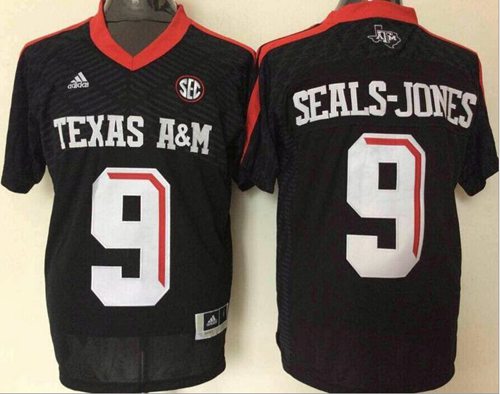 Aggies #9 Ricky Seals-Jones Black New SEC Patch Stitched NCAA Jersey Aggies #9 Ricky Seals-Jones Black New SEC Patch Stitched NCAA Jersey