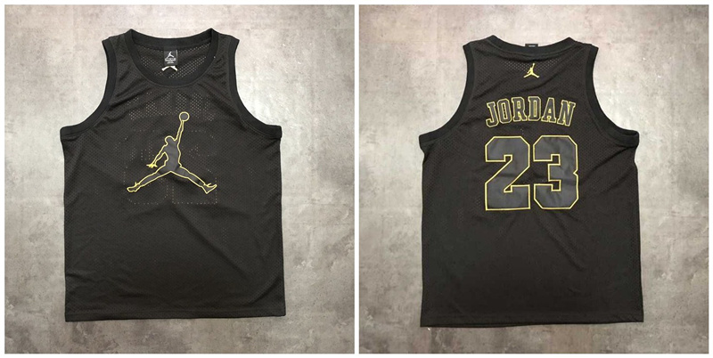 Air Jordan #23 Black Mesh Basketball Jersey