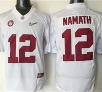 Alabama Crimson Tide #12 Joe Namath White 2016 National Championship Stitched NCAA Jersey