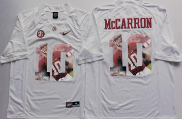 Alabama Crimson Tide 10 AJ McCarron White Portrait Number College Jersey Alabama Crimson Tide 10 AJ McCarron White Portrait Number College Jersey