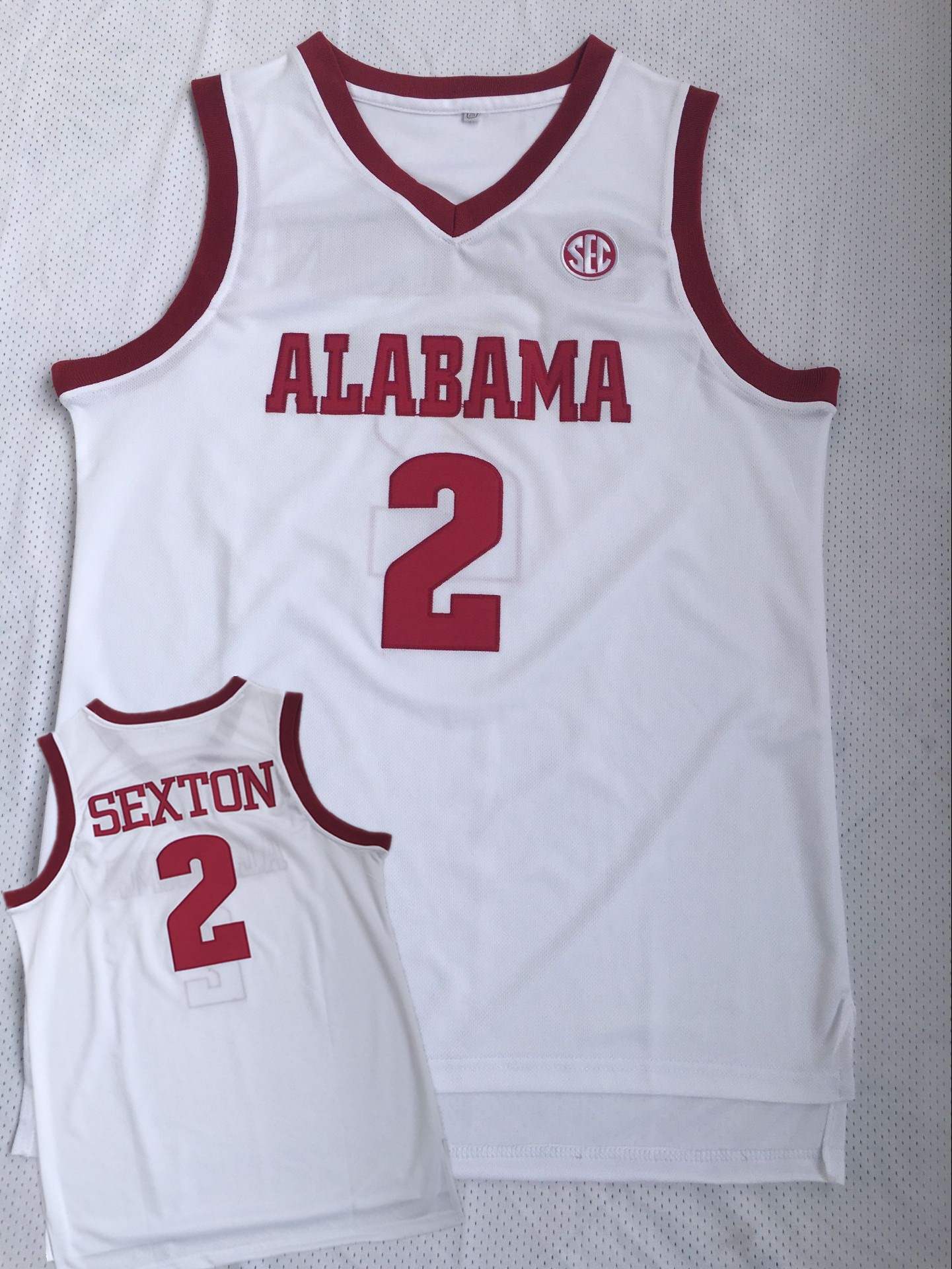 Alabama Crimson Tide 2 Collin Sexton White College Basketball Jersey Alabama Crimson Tide 2 Collin Sexton White College Basketball Jersey