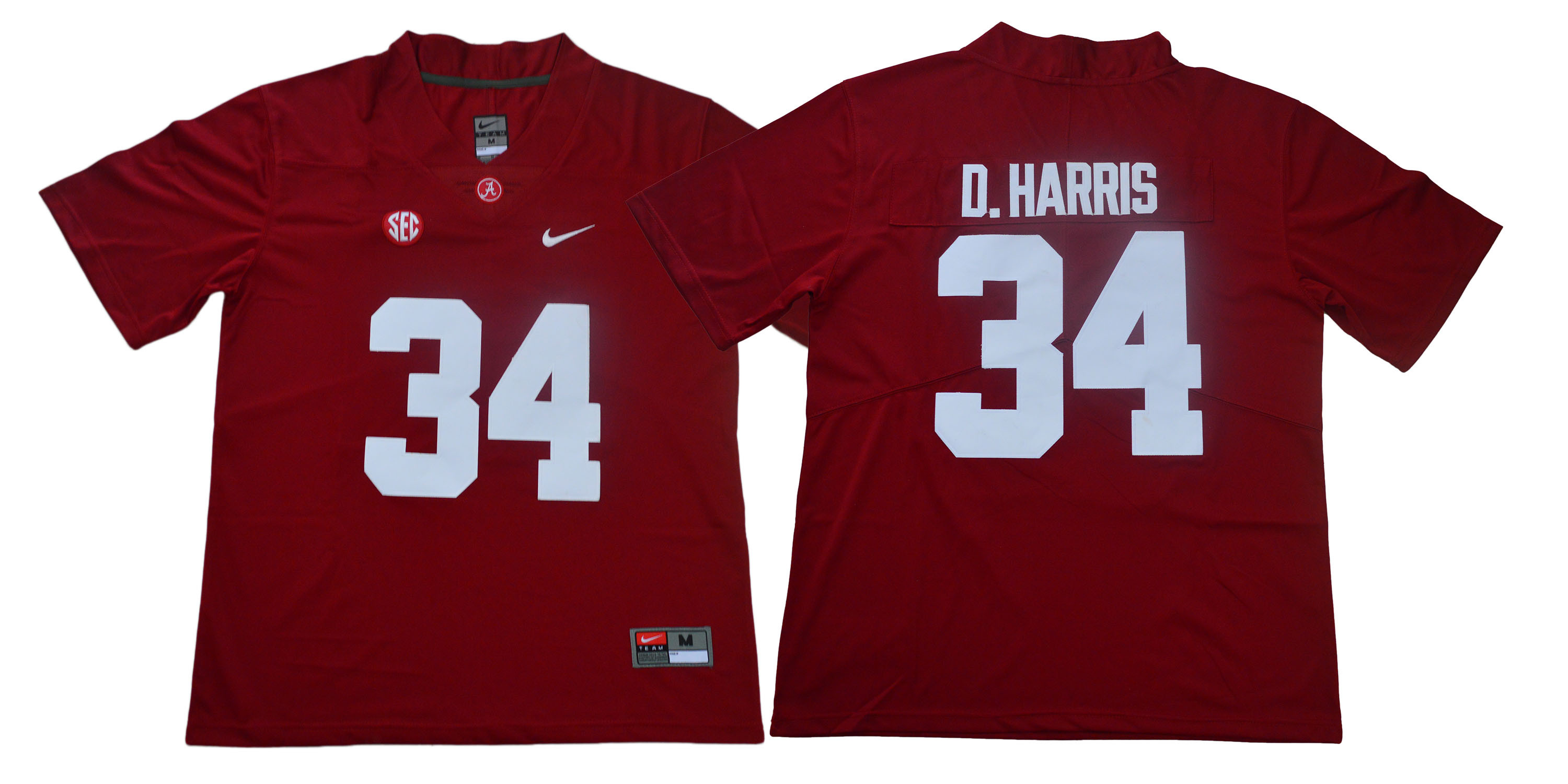 Alabama Crimson Tide 34 Damien Harris Red Nike College Football Jersey Alabama Crimson Tide 34 Damien Harris Red Nike College Football Jersey