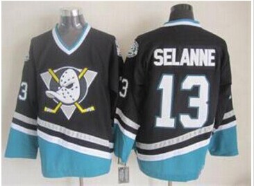 Anaheim Ducks #13 Teemu Selanne Black CCM Throwback Stitched NHL Jersey