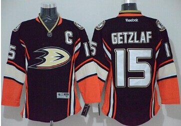 Anaheim Ducks #15 Ryan Getzlaf Stitched Black Third NHL Jersey