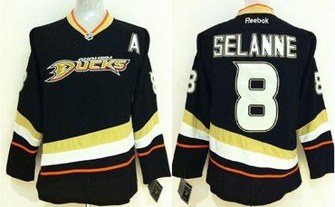 Anaheim Ducks #8 Teemu Selanne Black Home Jersey