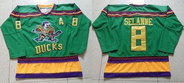 Anaheim Ducks #8 Teemu Selanne Green CCM Throwback Stitched NHL Jersey