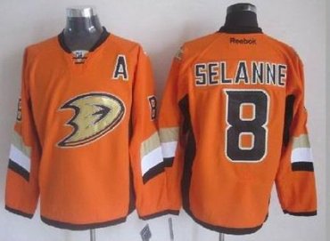 Anaheim Ducks #8 Teemu Selanne 2014 Stadium Series Orange Stitched NHL Jersey