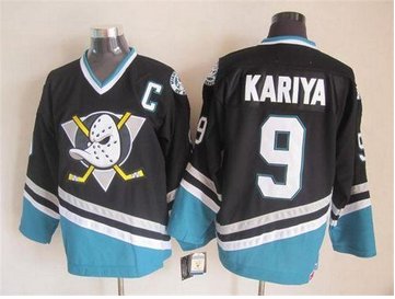 Anaheim Ducks #9 Paul Kariya Black CCM Throwback Stitched NHL Jersey