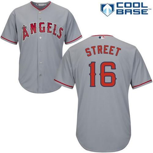 Angels #16 Huston Street Grey Cool Base Stitched Youth MLB Jersey Angels #16 Huston Street Grey Cool Base Stitched Youth MLB Jersey