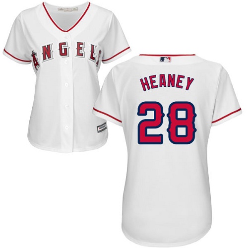 Angels #28 Andrew Heaney White Home Women's Stitched MLB Jersey Angels #28 Andrew Heaney White Home Women's Stitched MLB Jersey