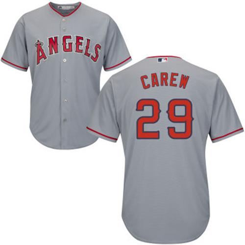Angels #29 Rod Carew Grey Road Women's Stitched MLB Jersey Angels #29 Rod Carew Grey Road Women's Stitched MLB Jersey