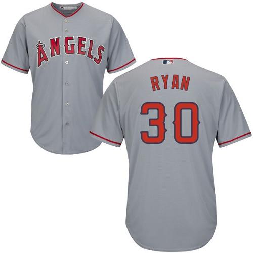 Angels #30 Nolan Ryan Grey Road Women's Stitched MLB Jersey Angels #30 Nolan Ryan Grey Road Women's Stitched MLB Jersey