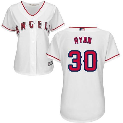Angels #30 Nolan Ryan White Home Women's Stitched MLB Jersey Angels #30 Nolan Ryan White Home Women's Stitched MLB Jersey