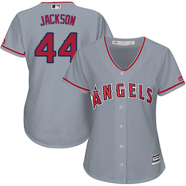 Angels #44 Reggie Jackson Grey Road Women's Stitched MLB Jersey Angels #44 Reggie Jackson Grey Road Women's Stitched MLB Jersey