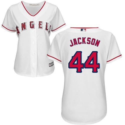 Angels #44 Reggie Jackson White Home Women's Stitched MLB Jersey Angels #44 Reggie Jackson White Home Women's Stitched MLB Jersey