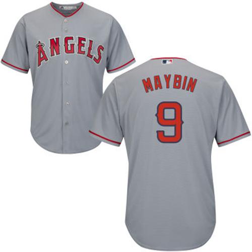 Angels #9 Cameron Maybin Grey Cool Base Stitched Youth MLB Jersey Angels #9 Cameron Maybin Grey Cool Base Stitched Youth MLB Jersey