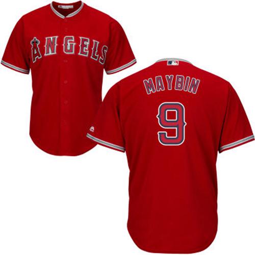 Angels #9 Cameron Maybin Red Cool Base Stitched Youth MLB Jersey Angels #9 Cameron Maybin Red Cool Base Stitched Youth MLB Jersey