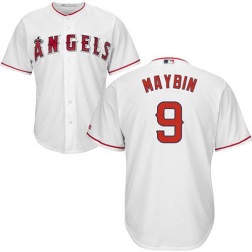 Angels #9 Cameron Maybin White Cool Base Stitched Youth MLB Jersey Angels #9 Cameron Maybin White Cool Base Stitched Youth MLB Jersey