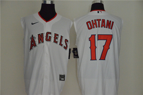 Angels 17 Shohei Ohtani White Nike Cool Base Sleeveless Jersey Angels 17 Shohei Ohtani White Nike Cool Base Sleeveless Jersey