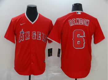 Angels 6 Anthony Rendon Red 2020 Nike Cool Base Jersey