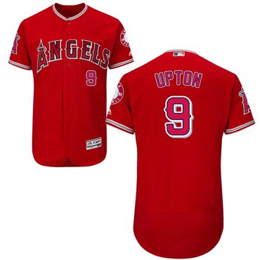 Angels 9 Justin Upton Red Flexbase Jersey