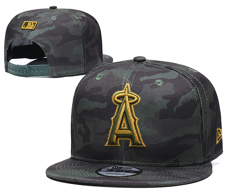 Angels Team Logo Camo Adjustable Hat TX