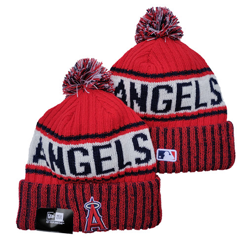 Angels Team Logo Pom Knit Hat YD Angels Team Logo Pom Knit Hat YD