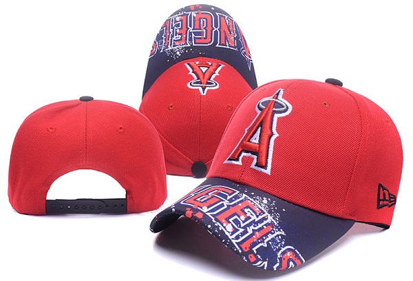 Angels Team Logo Red Snapback Adjustable Hat