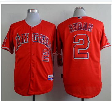 Angels of Anaheim #2 Erick Aybar Red Cool Base Stitched Baseball Jersey