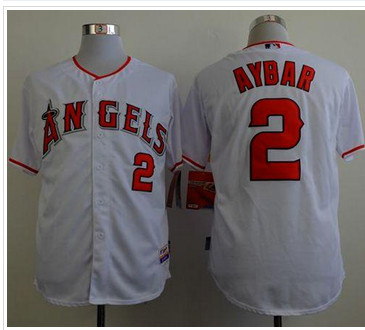 Angels of Anaheim #2 Erick Aybar White Cool Base Stitched Baseball Jersey